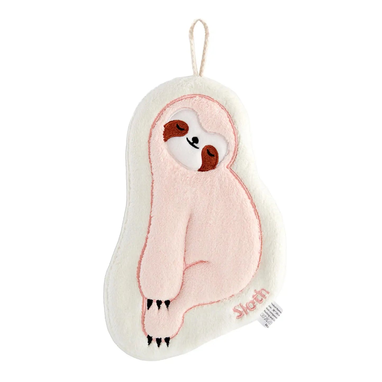 Set Of 5 Pink Sloth Towels