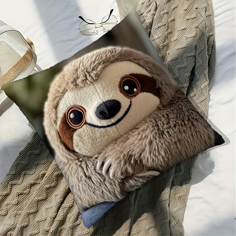 Cute Smiling Sloth Double-Sided Pillow