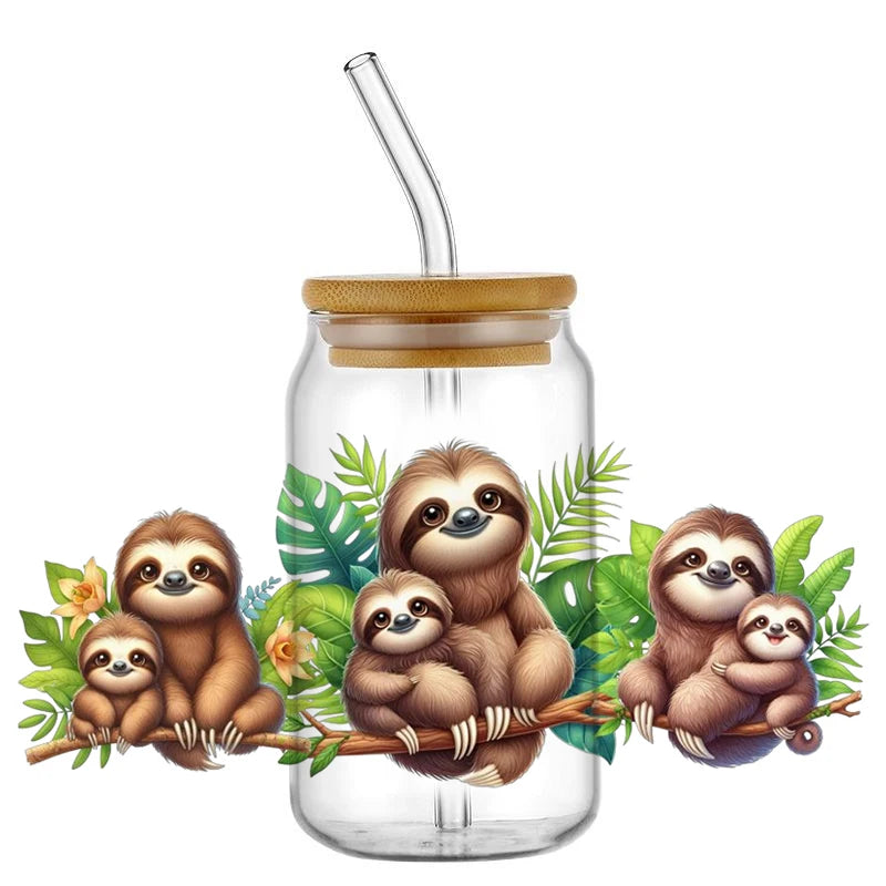 Sloth Decal Easy Peel Rub-On Transfer Sticker