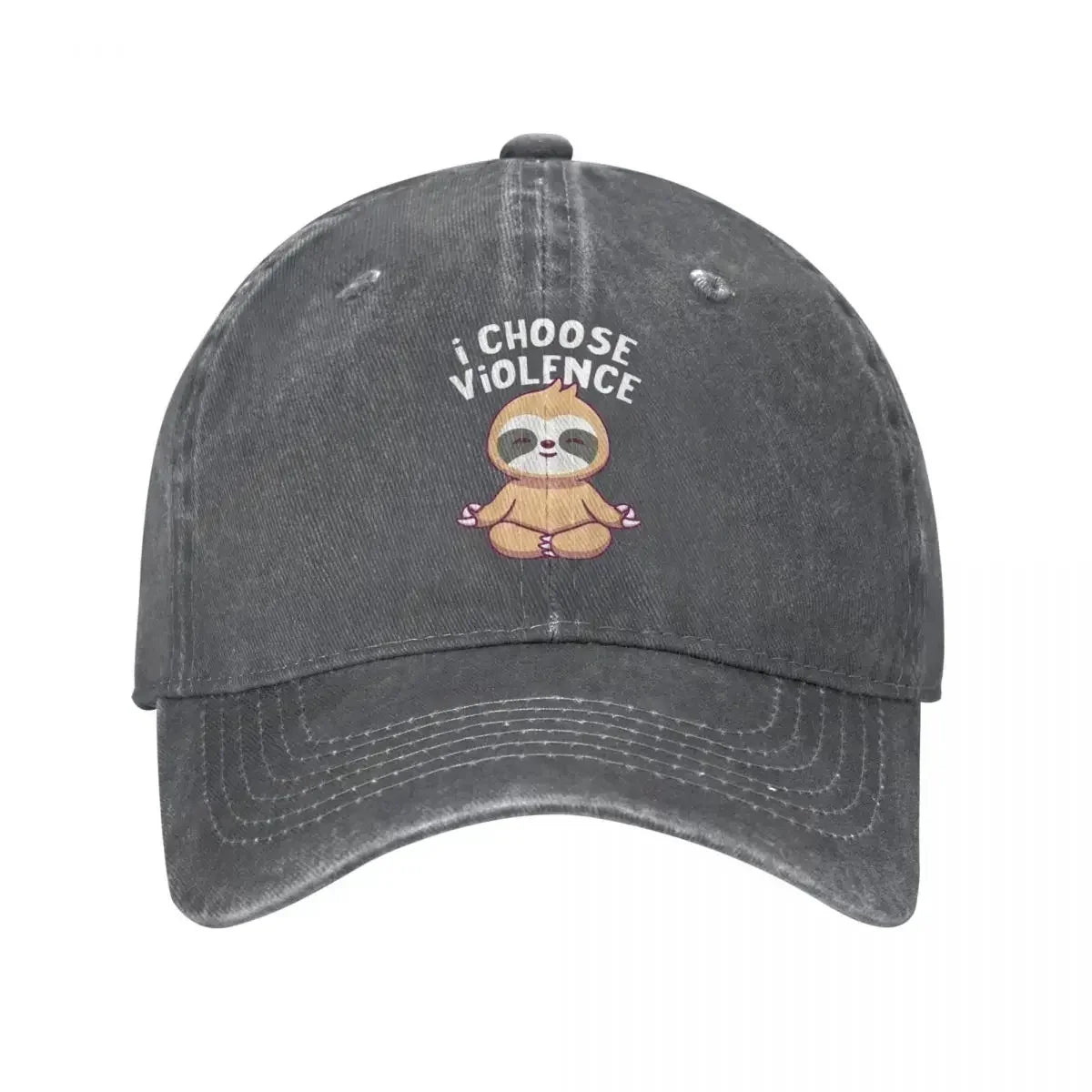 I Choose Violence Sloth Baseball Cap product photo 9