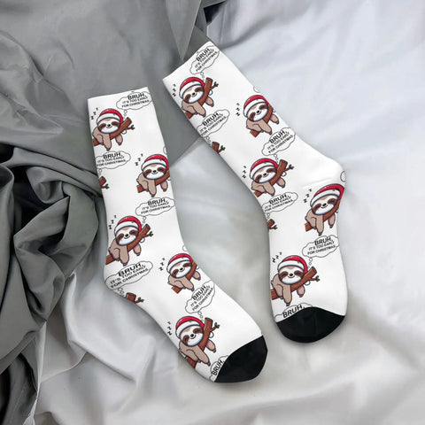 Image of Bruh, It's Too Early For Christmas Sloth Socks