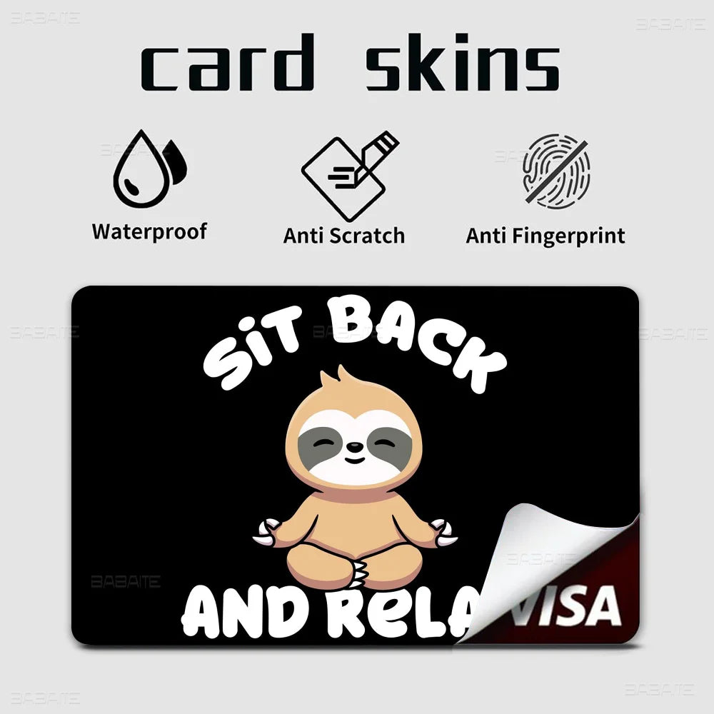 Sloth Sticker To Cover Debit / Credit Cards