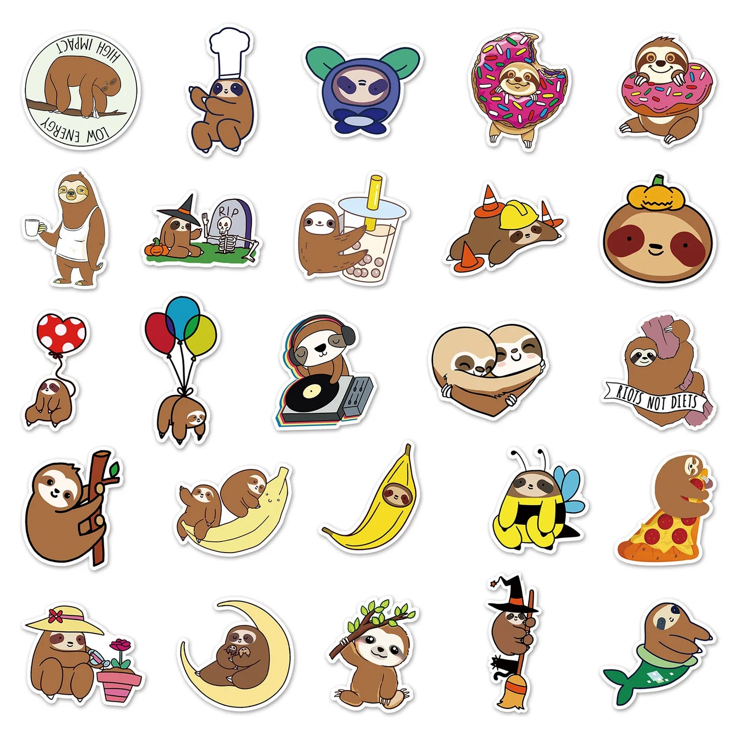 Cartoon Sloth stickers