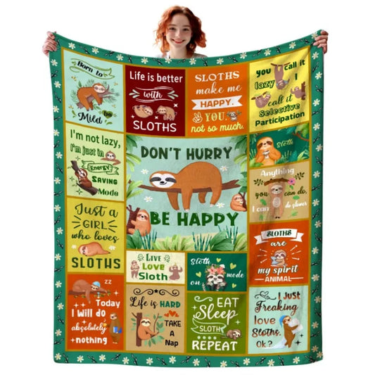 Don't Hurry Be Happy Blanket
