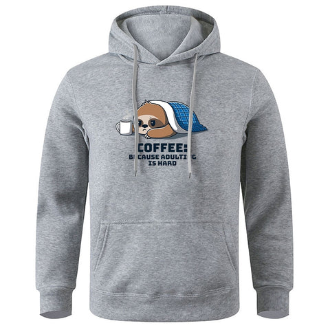 Image of Coffee Because Adulting Is Hard Hoodie