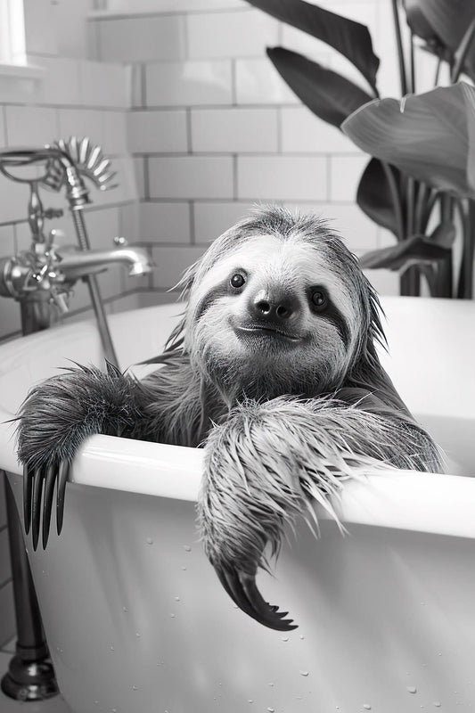 Black & White Sloth Posters