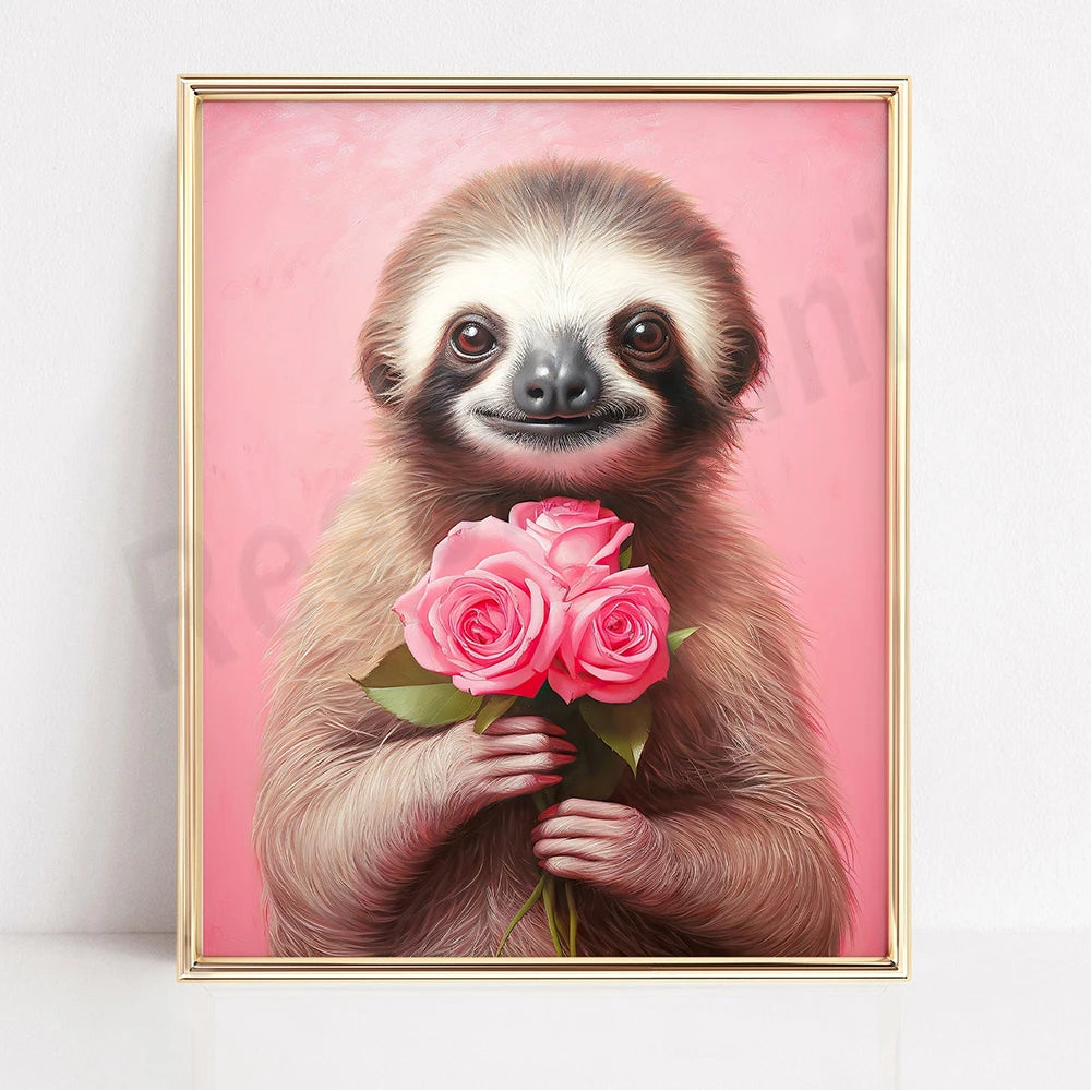 Sloth Love Print Posters