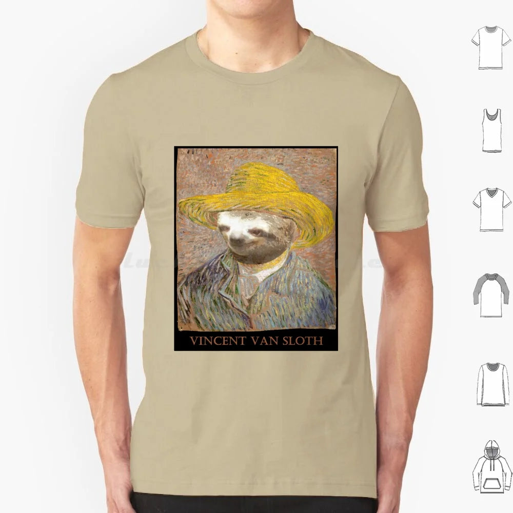 Vincent Van Sloth Art T-Shirt