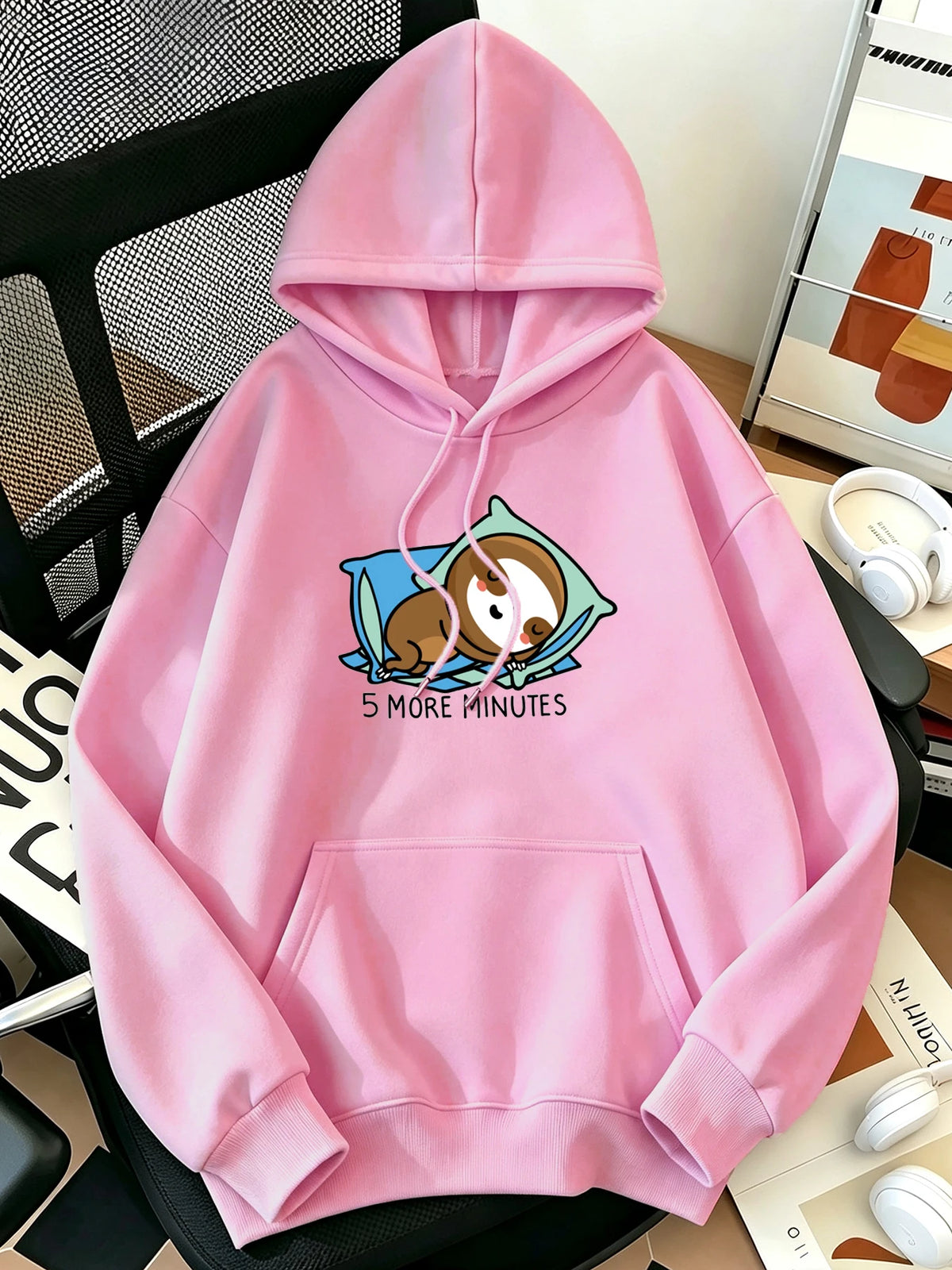 5 More Minutes Sloth Hoodie