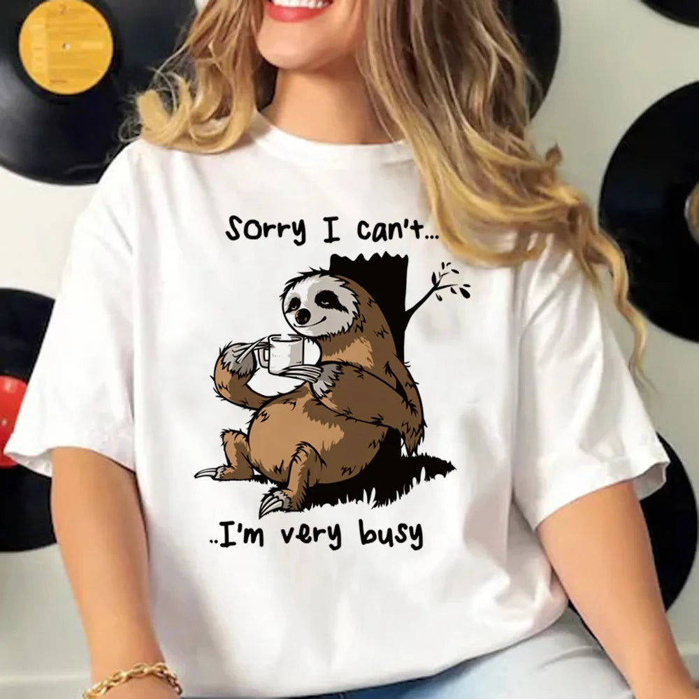 Sorry I Can't I'm Very Busy Sloth T-Shirt
