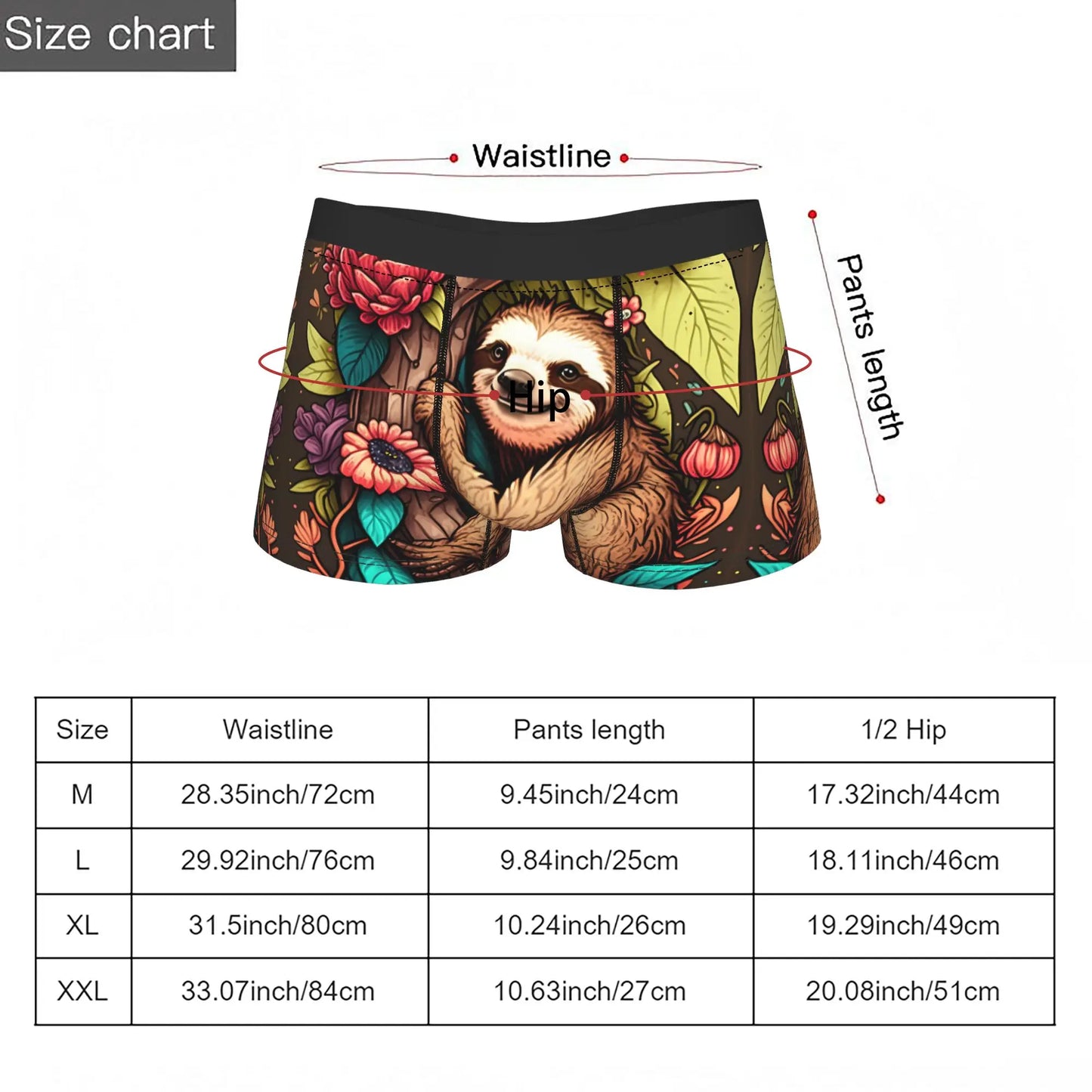 Jungle Sloth Boxer Briefs