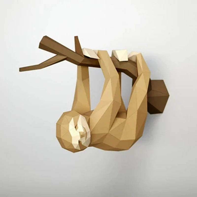 3D Sloth Paper Model DIY Kit