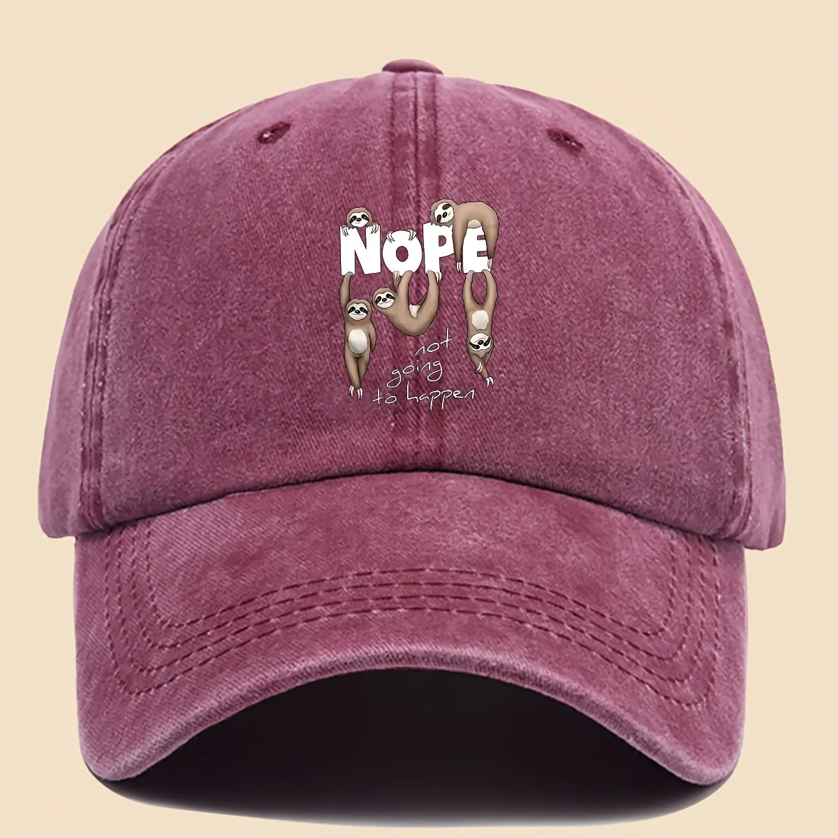 Nope Not Going To Happen Sloth Baseball Cap product photo 5