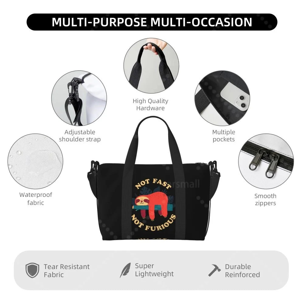 Not Fast Not Furious Sloth Travel Bag