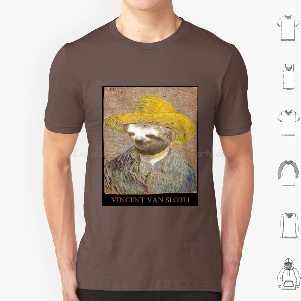 Vincent Van Sloth Art T-Shirt