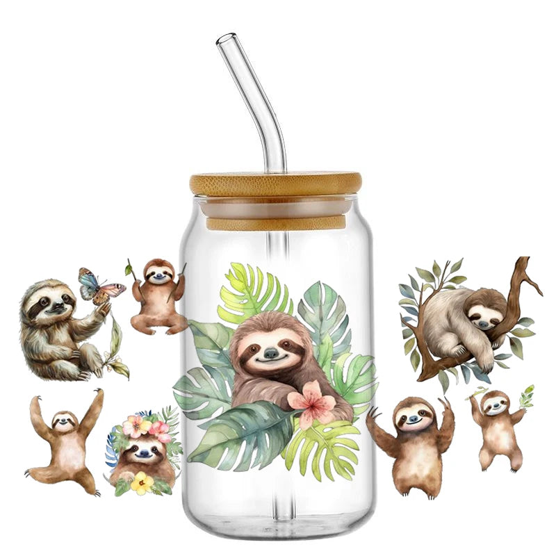 Sloth Decal Easy Peel Rub-On Transfer Sticker