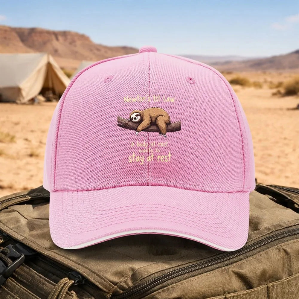 Newton's First Law Sloth Baseball Cap product photo 13