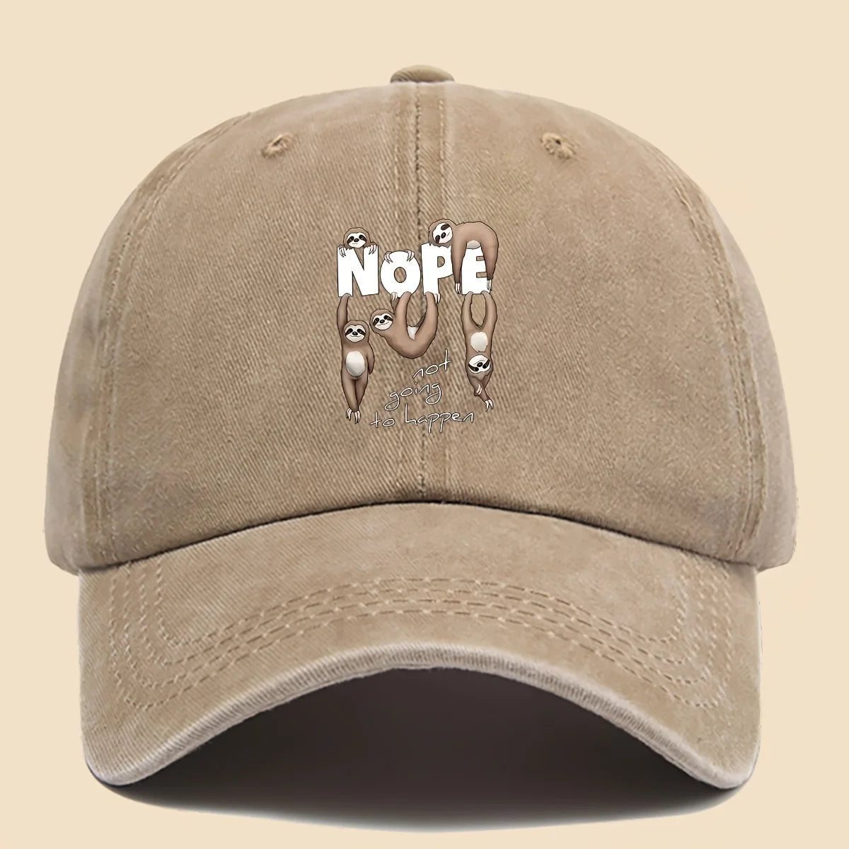 Nope Not Going To Happen Sloth Baseball Cap product photo 12