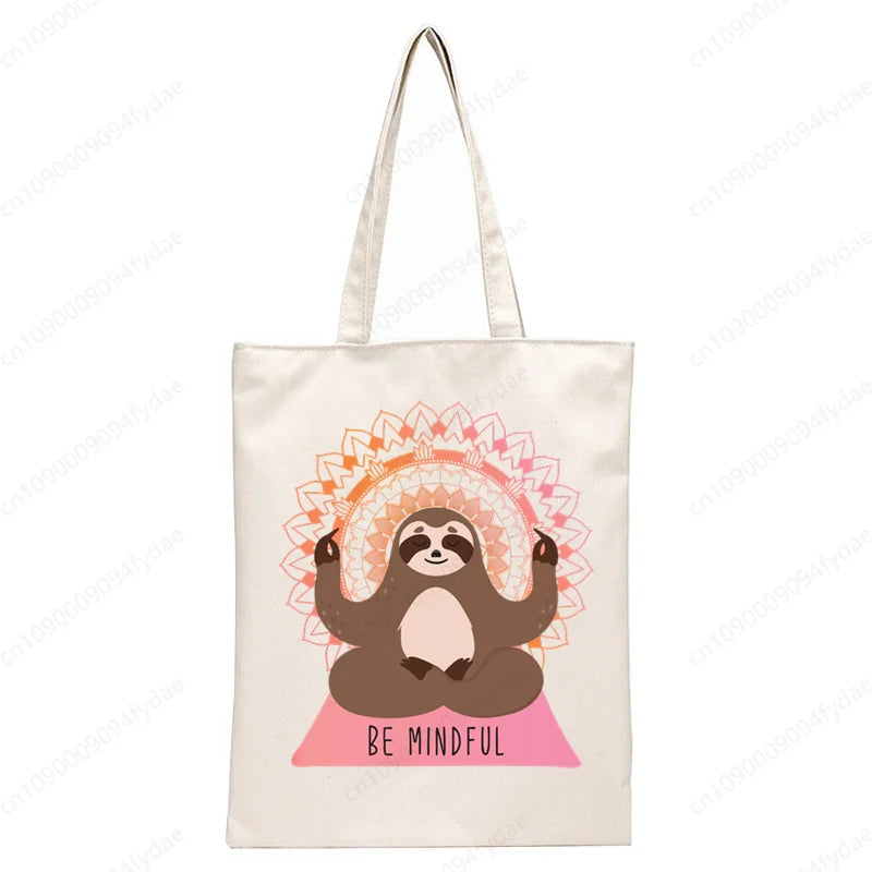 Be Mindful Sloth Tote Bag