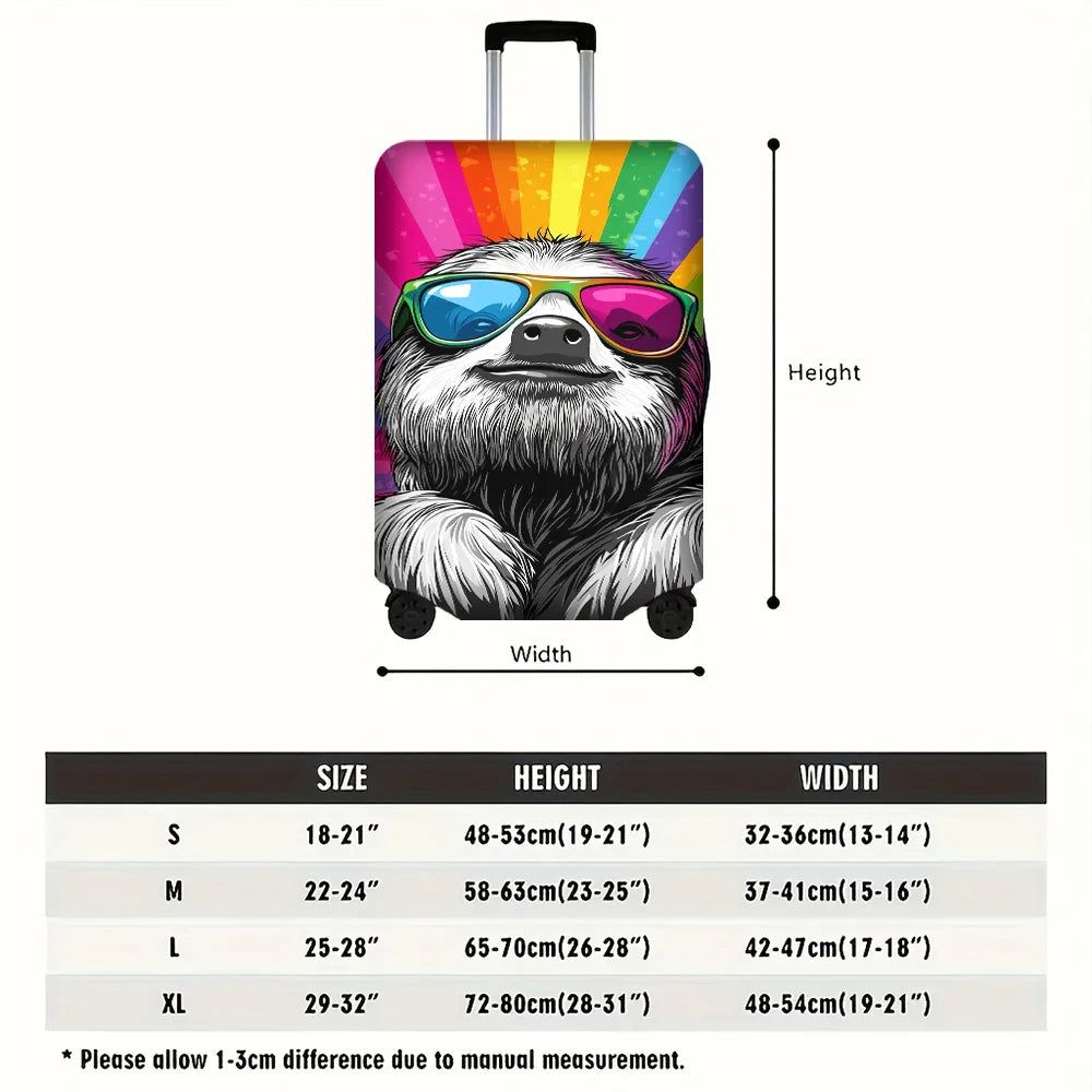 Vibrant Sloth Luggage Cover