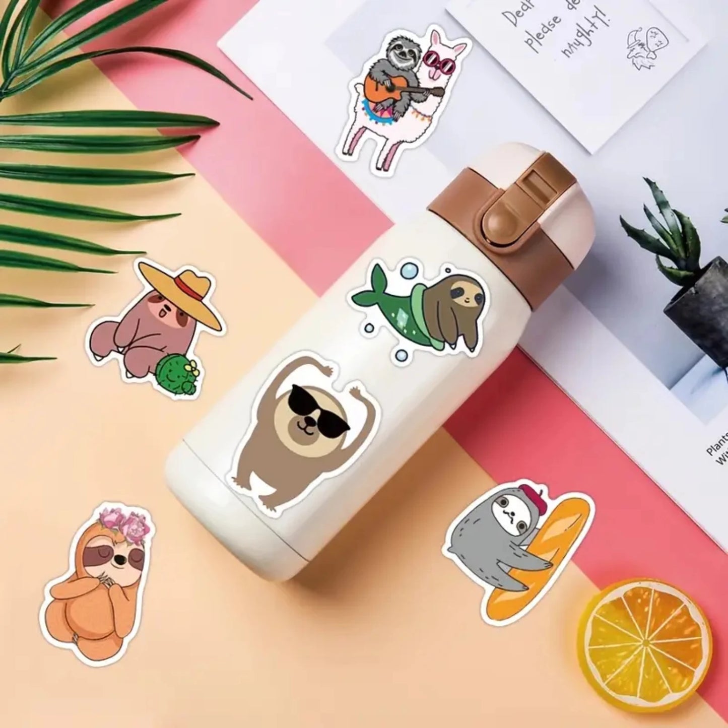 100 piece Sloth Stickers