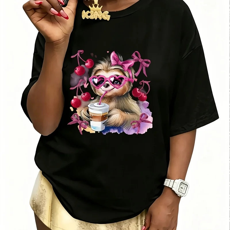 Sloth, Cherries & Coffee T-Shirt