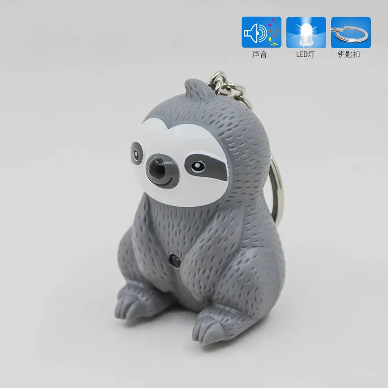 Sound & Light Sloth Keyring