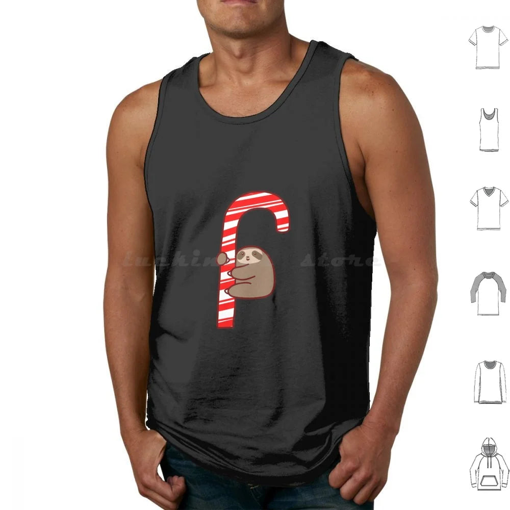 Sloth & Candy Cane Tank Top