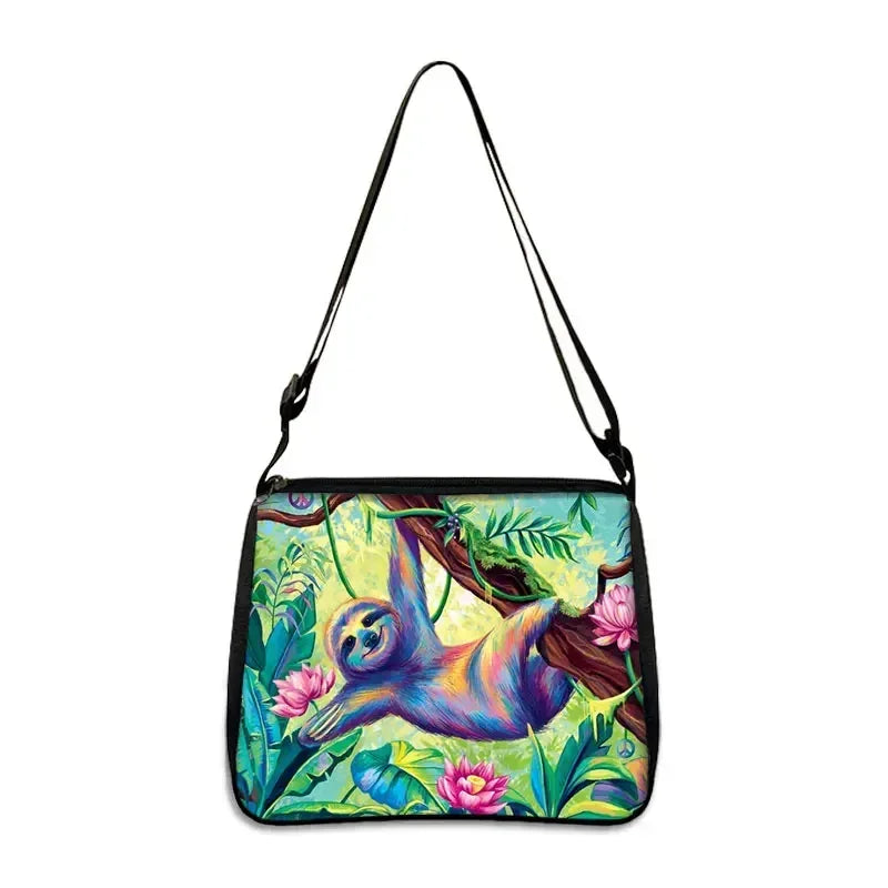 Sloth Print Shoulder Bag