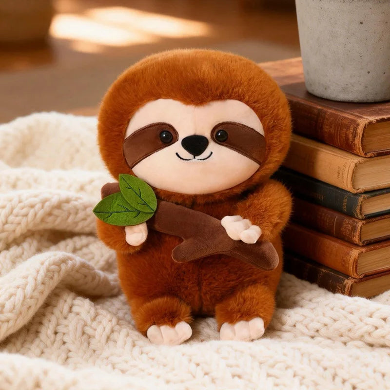 Kawaii Sloth Holding A Leaf Plush Toy product photo 6