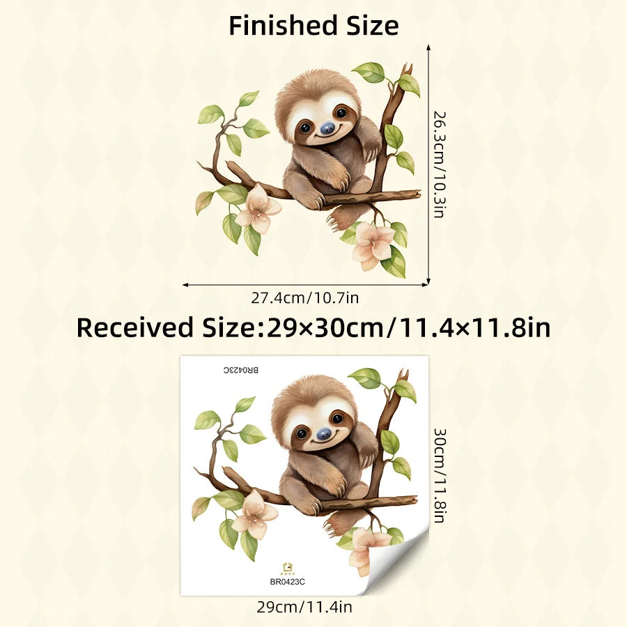 Cute Little Sloth Wall Sticker