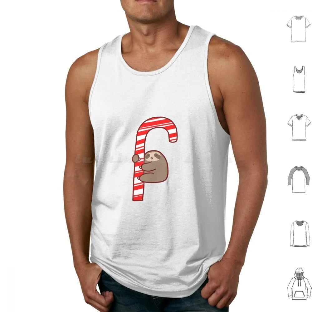 Sloth & Candy Cane Tank Top