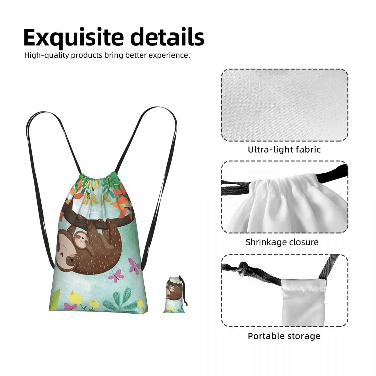 Sloth With Baby Sloth On Branch Backpack