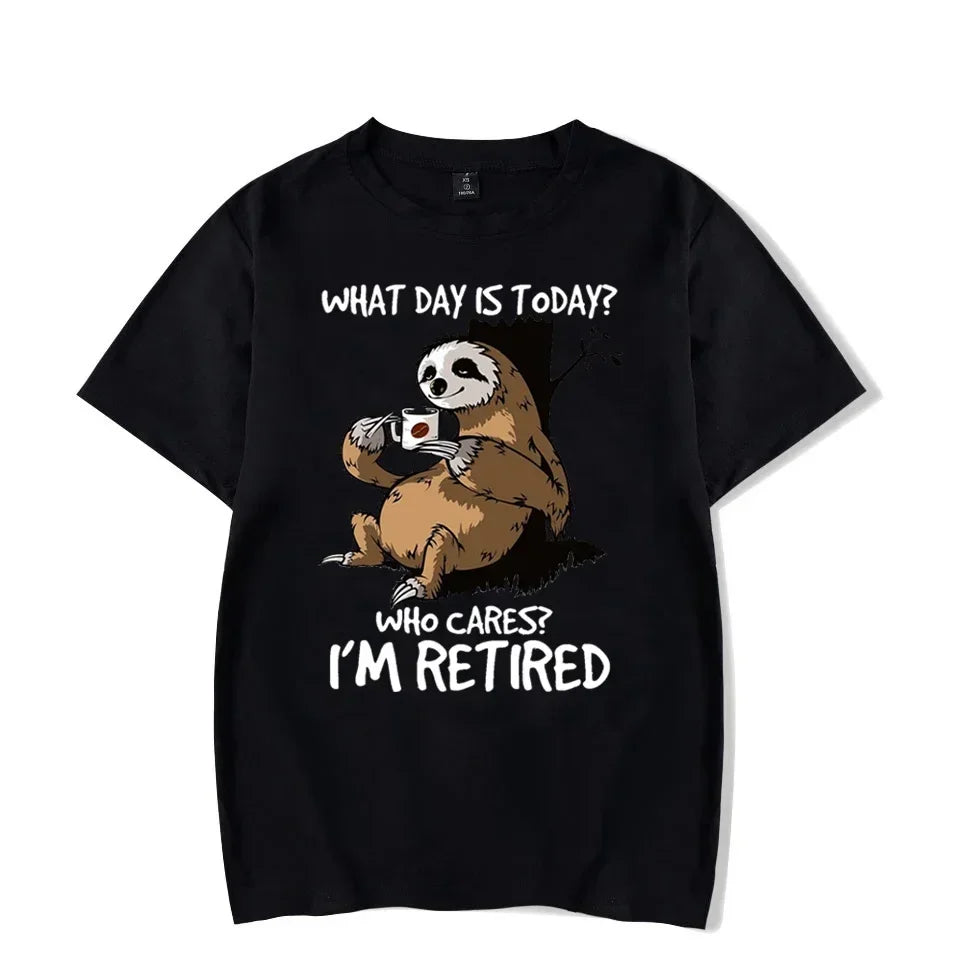 Who Cares I'm Retired Sloth T-shirt