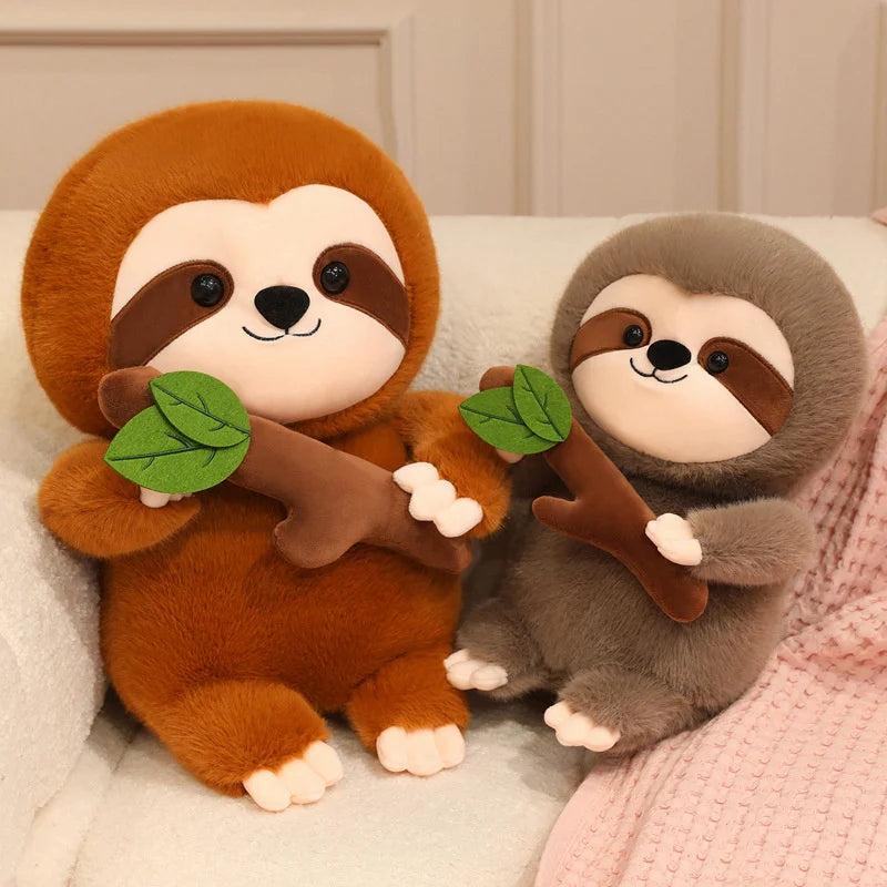 Kawaii Sloth Holding A Leaf Plush Toy product photo 3