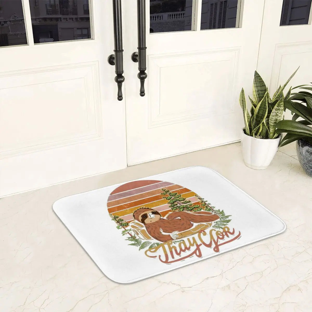 Sloth Hiking Team Doormat