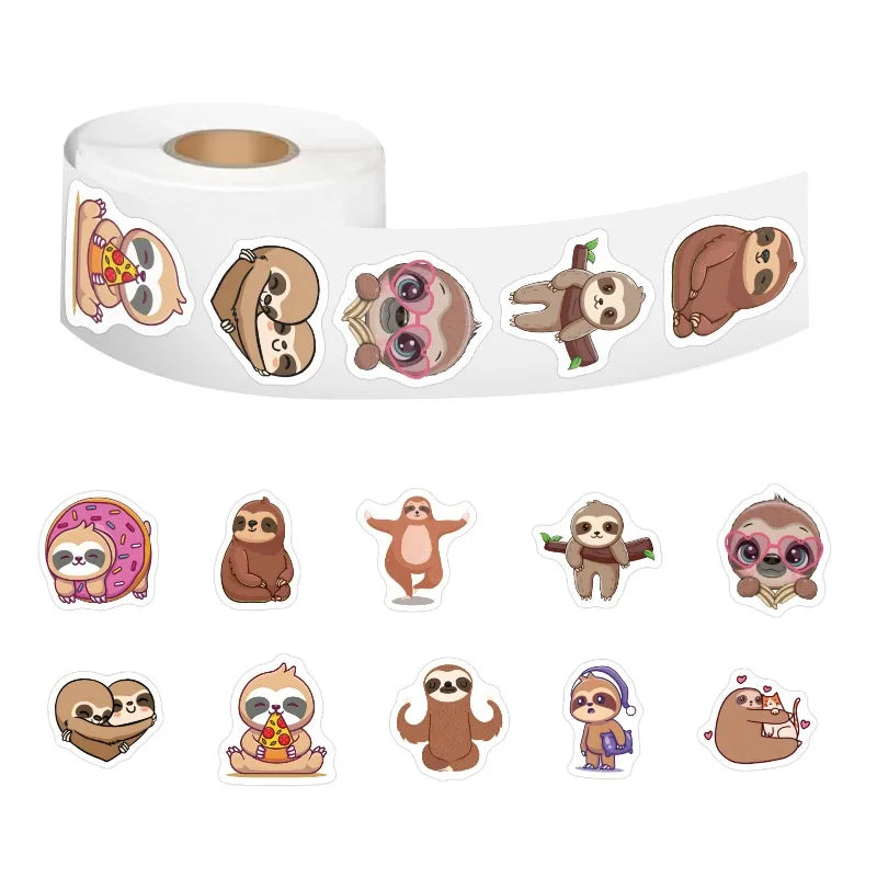 500 Piece Sloth Stickers