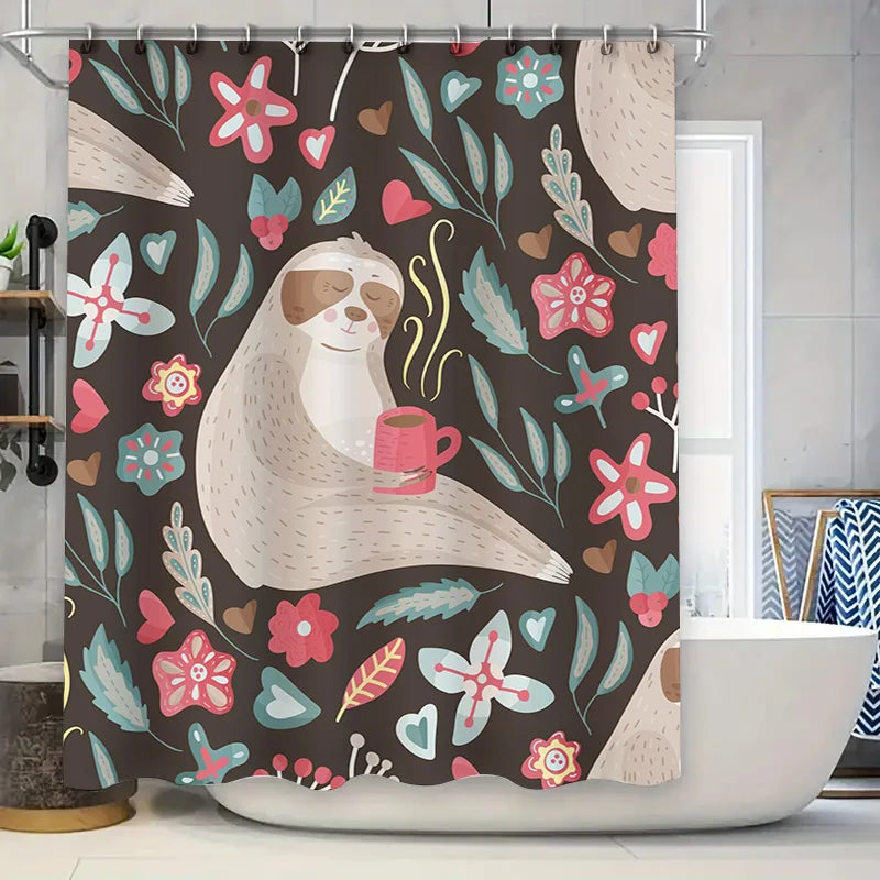 Artistic Sloth Shower Curtain