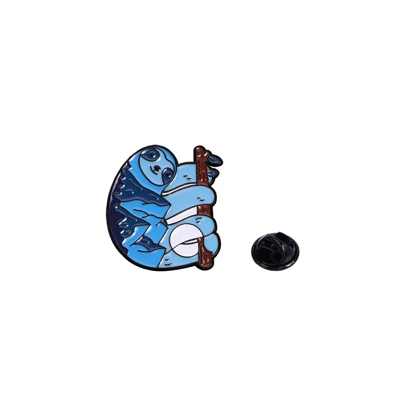 Sloth Enamel Brooch
