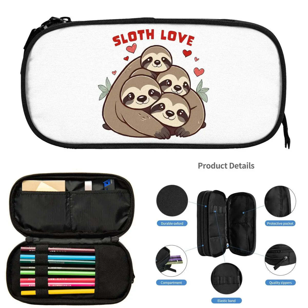 Sloth Love Pencil Case