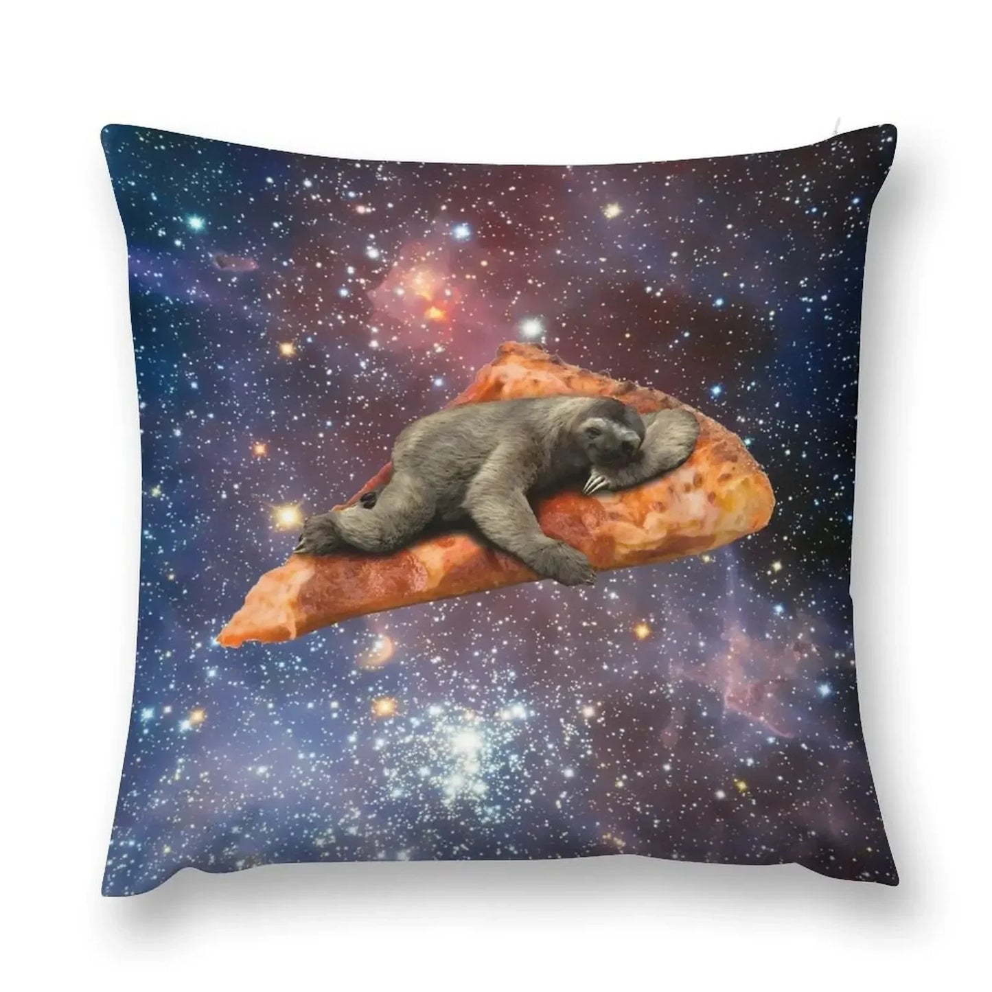 Pizza Sloth In Space Cushion Cover