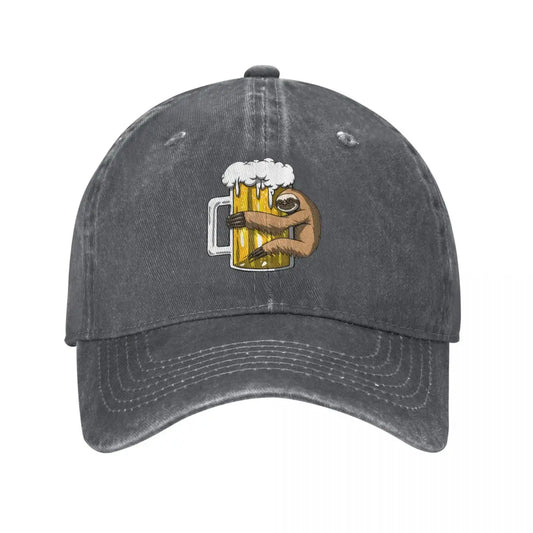 Sloth Beer Party Baseball Cap