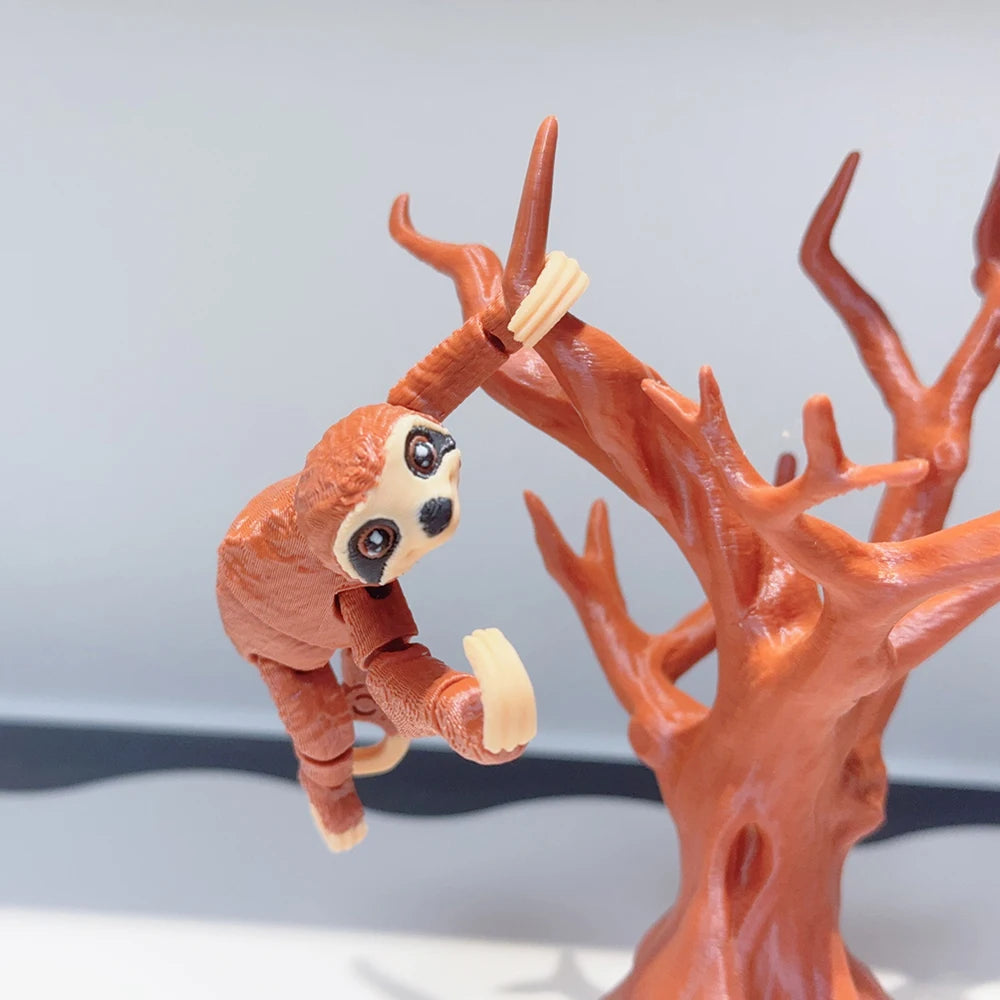 3d Printed Sloth Plastic Ornament