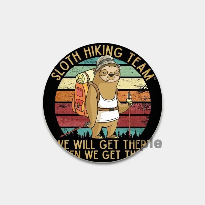 Sloth Hiking Team Pin Badge
