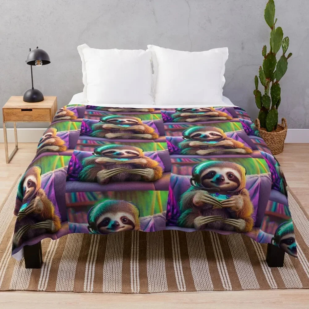 Gamer Sloth Blanket