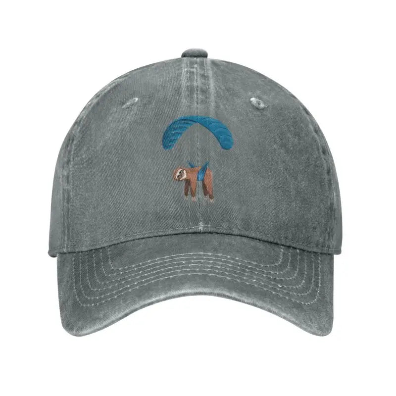 Paragliding Sloth Baseball Cap