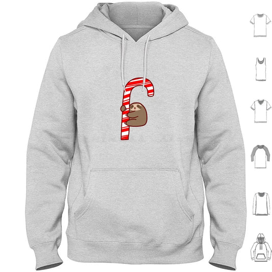 Sloth & Candy Cane Christmas Hoodie