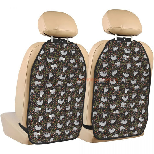 2 Pieces Car Seat Organizers with Anti-kick Storage Mat
