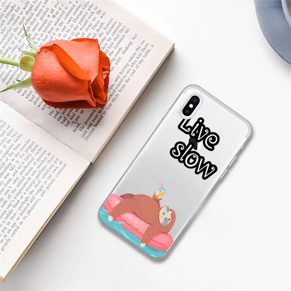 Live Slow Sloth iPhone Case