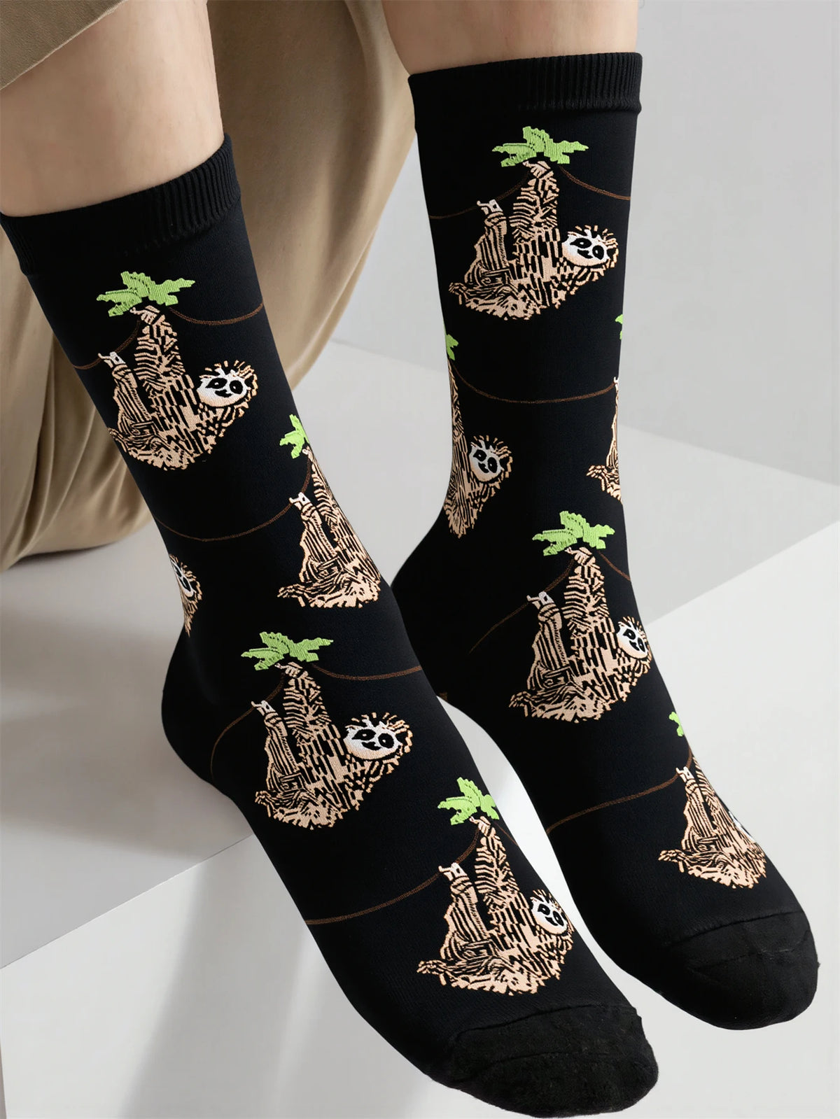 Sloth & Leaves Socks